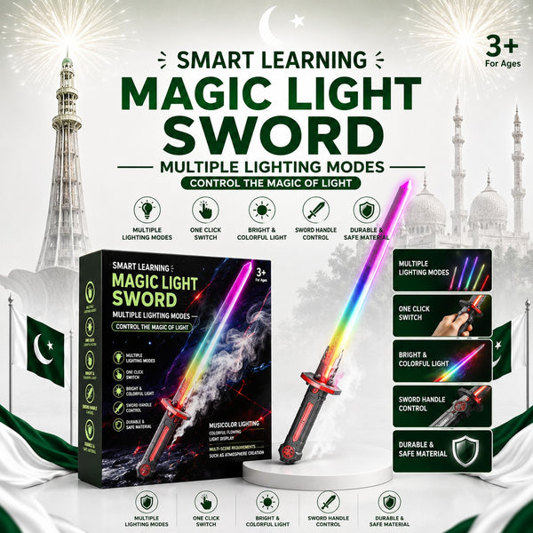 Rechargeable Color Changing Spark Blade Sword with Smoke Effect